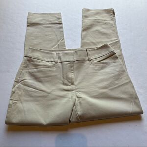 Loft Women's Pants Julie Cream Color Size 2 Zip and Button Close Stretchy